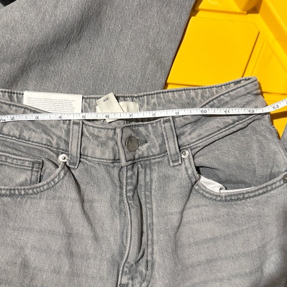 H&M WIDE LEG/HIGH WAIST LIGHT GREY JEANS Sz. 4 NWT - Picture 9 of 14
